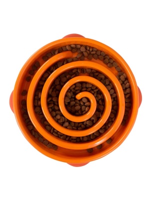 Outward Hound Fun Feeder Slo-Dog Bowl Orange 1ea/LG