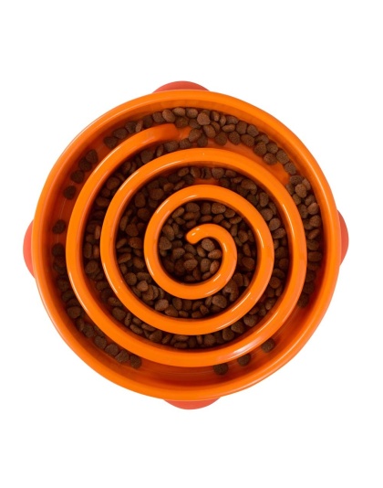 Outward Hound Fun Feeder Slo-Dog Bowl Orange 1ea/LG