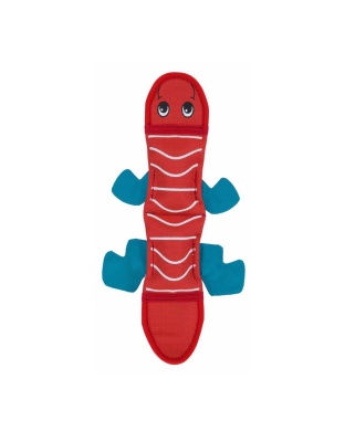 Outward Hound Fire Biterz Dog Toy Lizard 2 Squeakers Red 1ea/MD