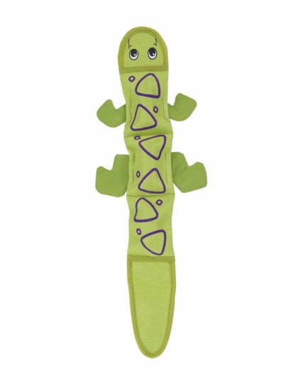Outward Hound Fire Biterz Dog Toy Lizard 2 Squeakers Green 1ea/LG