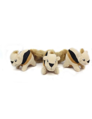Outward Hound Squeekin' Animals Dog Toy Squirrel 1ea/One Size, 3 pk