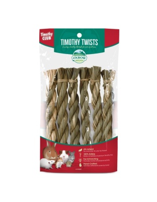 Oxbow Animal Health Timothy CLUB Timothy Hay Twists Small Animal Treat 1ea/One Size
