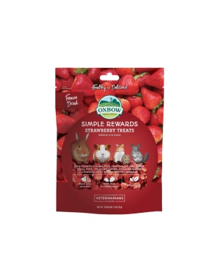 Oxbow Animal Health Simple Rewards Freeze Dried Strawberry Small Animal Treats 1ea/.5 oz