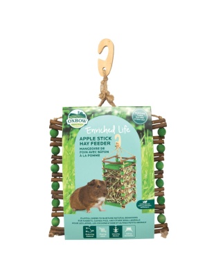 Oxbow Animal Health Enriched Life Apple Stick Hay Feeder Small Animal Toy Brown/Green 1ea/One Size