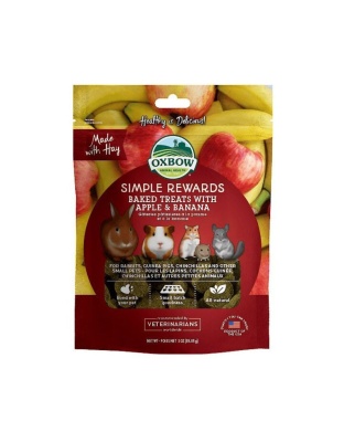 Oxbow Animal Health Simple Rewards Baked Small Animal Treats w/Apple & Banana 1ea/3 oz