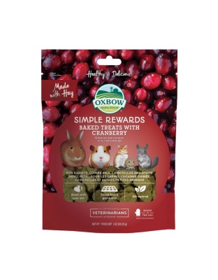Oxbow Animal Health Simple Rewards Baked Small Animal Treats w/Cranberry 1ea/3 oz