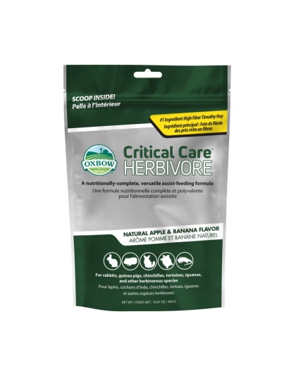 Oxbow Animal Health Critical Care Herbivore Feeding Formula 454g, Apple  Banana, 1ea/16 oz