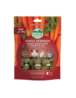 Oxbow Animal Health Simple Rewards Baked Small Animal Treats w/Carrot & Dill 1ea/3 oz
