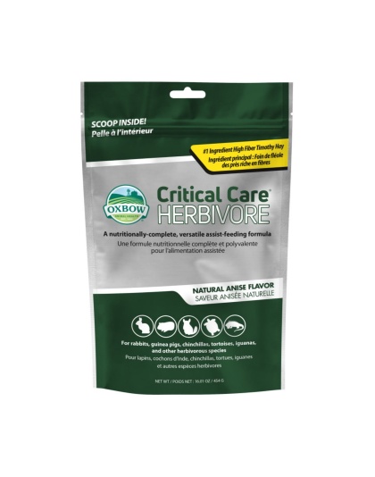 Oxbow Animal Health Critical Care Herbivore Feeding Formula 454g, Anise, 1ea/16oz.