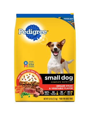 Pedigree Complete Nutrition Small Breed Adult Dry Dog Food Grilled Steak & Vegetable 1ea/15.9 lb