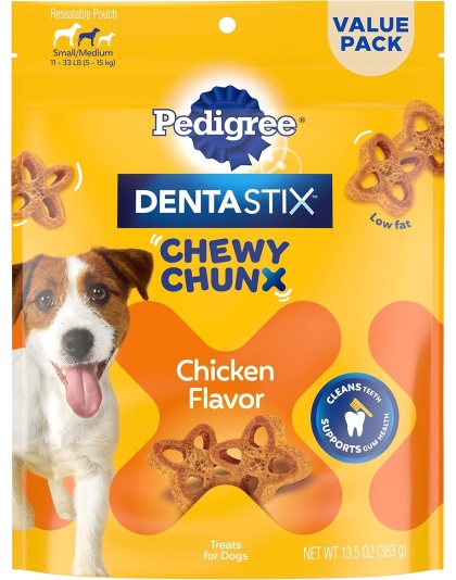 Pedigree Dentastix Chewy Chunx Dog Treat Chicken 1ea/13.5 oz, SM/MD