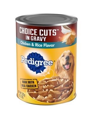 Pedigree Choice Cuts Chicken and Rice Dog Food 12Ea/13.2 Oz, 12 Pk