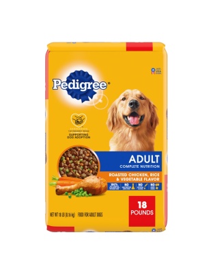 Pedigree Complete Nutrition Adult Dry Dog Food Roasted Chicken, Rice & Vegetable 1ea/18 lb