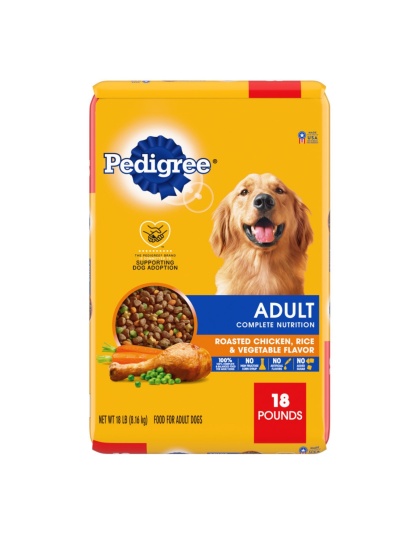 Pedigree Complete Nutrition Adult Dry Dog Food Roasted Chicken, Rice & Vegetable 1ea/18 lb