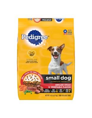 Pedigree Complete Nutrition Small Breed Adult Dry Dog Food Grilled Steak & Vegetable 1ea/14 lb