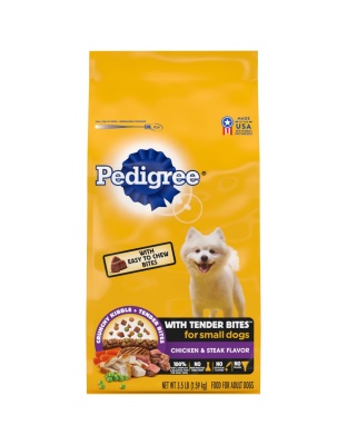 Pedigree Complete Nutrition Tender Bites Small Breed Adult Dry Dog Food Chicken & Steak 1ea/3.5 lb
