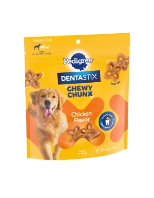 Pedigree Dentastix Chewy Chunx Dog Treat Chicken 1ea/4 oz, LG