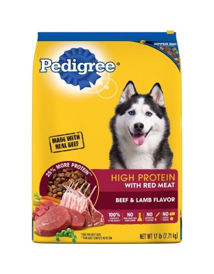 Pedigree High Protein Adult Dry Dog Food w/Red Meat Beef & Lamb 1ea/3.5 lb
