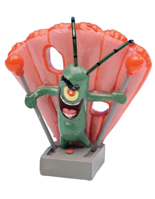 SpongeBob Plankton Aquarium Ornament Green, Pink, Grey 1ea/2 in, Mini
