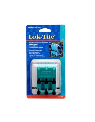 Penn-Plax Plastic Valve for Aquarium Pumps 3-Gang Green, Black 1ea