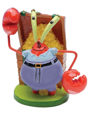 SpongeBob Mr. Krabs Aquarium Ornament Multi-Color 1ea/2 in, Mini