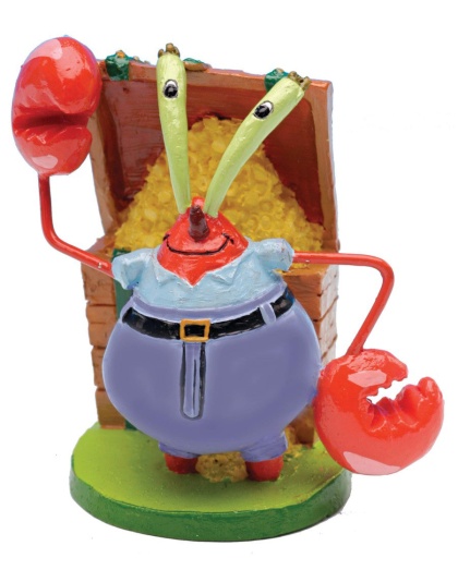 SpongeBob Mr. Krabs Aquarium Ornament Multi-Color 1ea/2 in, Mini