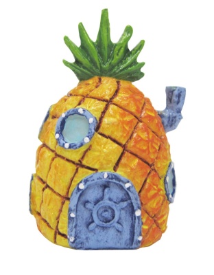 SpongeBob Pineapple Home Aquarium Ornament Orange, Grey, Green 1ea/2 in, Mini