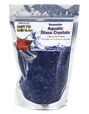 Penn-Plax Betta World Aquatic Glass Crystal DÃ©cor Light Blue, Dark Blue 1ea/12.5 oz