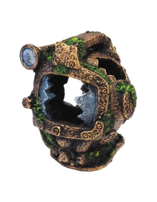 Penn-Plax Diving Helmet Aquarium Ornament Brown 1ea/5.75 in, SM