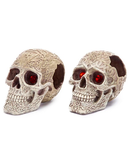Penn-Plax Skull Gazer Aquarium Ornament Celtic & Tribal 1ea/5.5 in, 2 pk