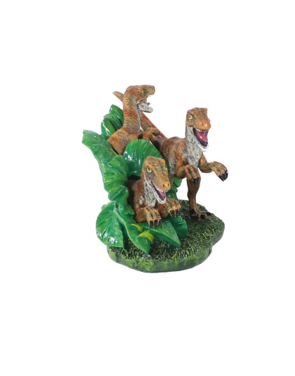 Penn-Plax Jurassic Park Aquarium Velociraptors Decor 1ea/Mini