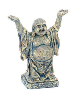 Penn-Plax Standing Buddha Aquarium Statue Grey 1ea/2 in, Mini