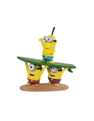 Penn-Plax Surfing Minions Aquarium Ornament Kevin, Stuart & Bob 1ea/SM