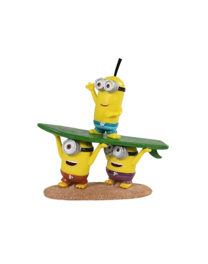 Penn-Plax Surfing Minions Aquarium Ornament Kevin, Stuart & Bob 1ea/SM
