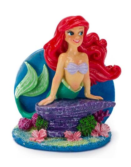 Disney Ariel Stretching on Rock Aquarium Ornament Multi-Color 1ea/3.25 in, MD
