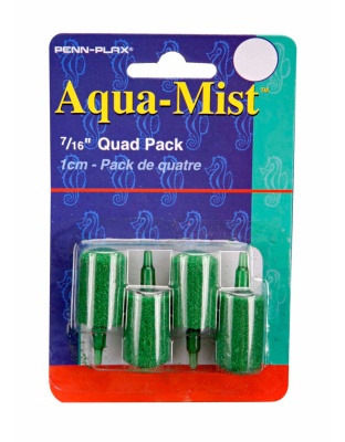 Penn-Plax Aqua-Mist Air Stone Cylinder Green 12ea/0.44 in, 4 pk