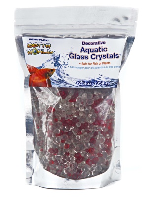 Penn-Plax Betta World Aquatic Glass Crystal DÃ©cor White, Red 1ea/12.5 oz