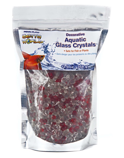 Penn-Plax Betta World Aquatic Glass Crystal DÃ©cor White, Red 1ea/12.5 oz