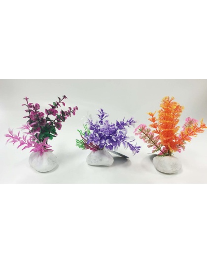 Penn-Plax Rock Aquarium Plant Style Assorted 1ea/6 in