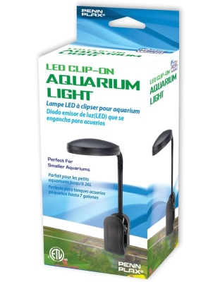 Penn-Plax LED Clip-on Aquarium Light Black 1ea/5 In (H) - 7 In (H)