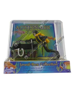 Penn-Plax Treasure Diver Air Aquarium Ornament Multi-Color 1ea/4 in