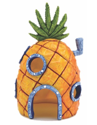 SpongeBob Pineapple Home Aquarium Ornament Orange, Grey, Green 1ea/6 in