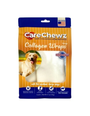 Pet Factory Carechewz Collagen Wraps Natural 4.7oz. - 2 Pk