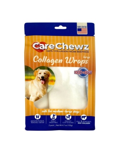 Pet Factory Carechewz Collagen Wraps Natural 4.7oz. - 2 Pk