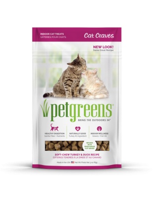 Pet Greens Cat Craves Semi-Moist Soft Cat Treats Turkey & Duck 1ea/3 oz