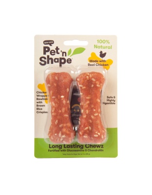 Pet 'N Shape Long Lasting Chewz Bone 1ea/4 in, 2 pk