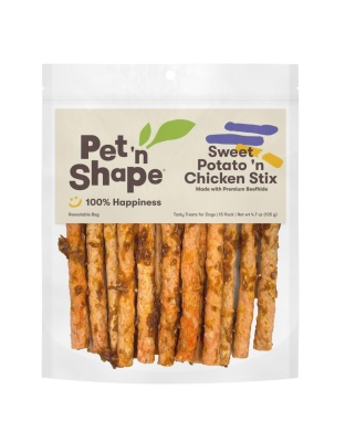 Pet 'N Shape Sweet Potato 'n Chicken Stix Dog Treat 1ea/12 oz