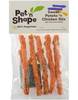 Pet 'N Shape Sweet Potato 'n Chicken Stix Dog Treat 1ea/5 ct