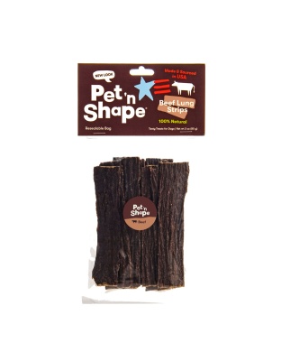 Pet 'N Shape Beef Lung Strips Dog Treat 1ea/3 oz