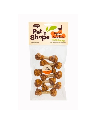 Pet 'N Shape Duck 'n Rice Dumbbells Dog Treats 1ea/3 oz